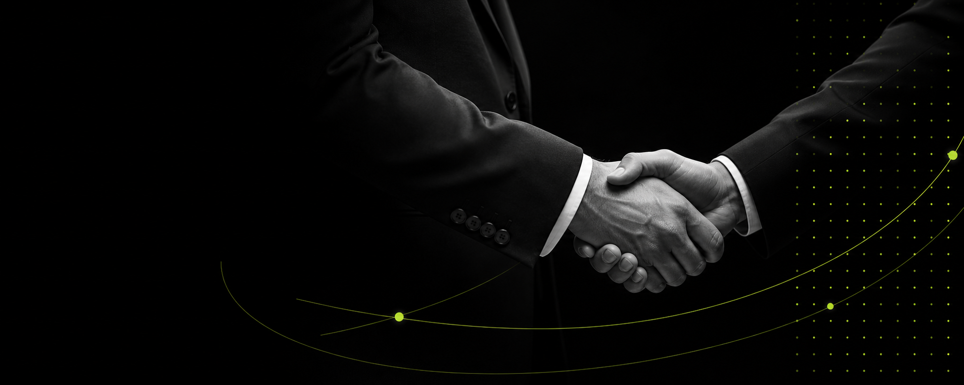 Business partners shaking hands